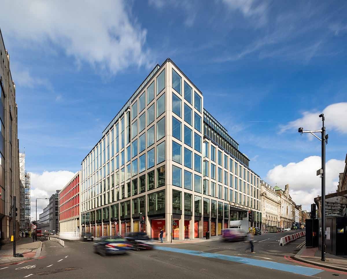 The JJ Mack Building on the corner of Charterhouse Street and Farringdon Road