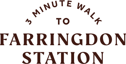3 minute walk to Farringdon Station