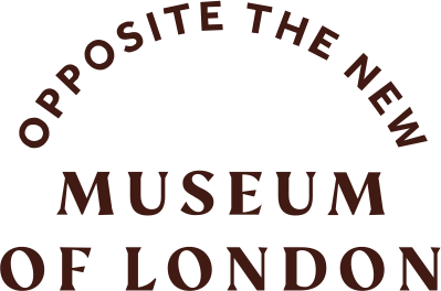 Opposite the new Museum of London