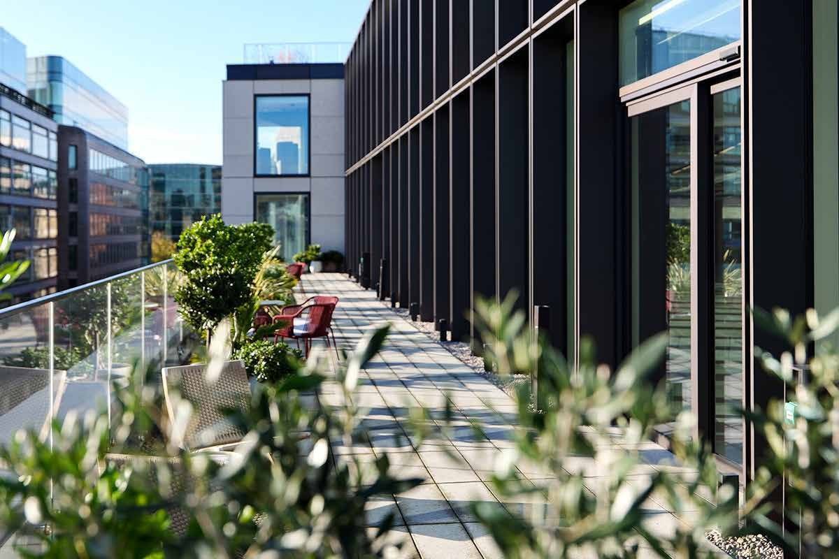 Planted roof terrace